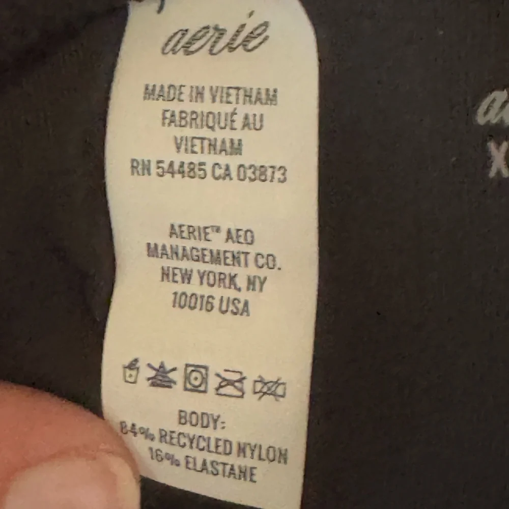 AA-3‎ Aerie NWT Black Ribbed Summer Swim Bikini Bottoms Size XL